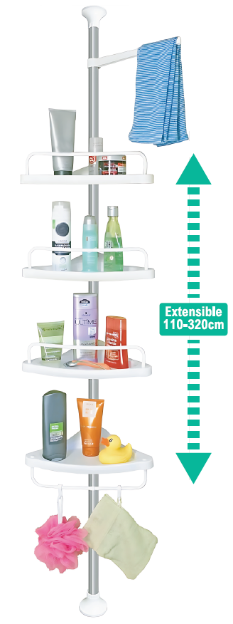 Estantería extensible de rincón