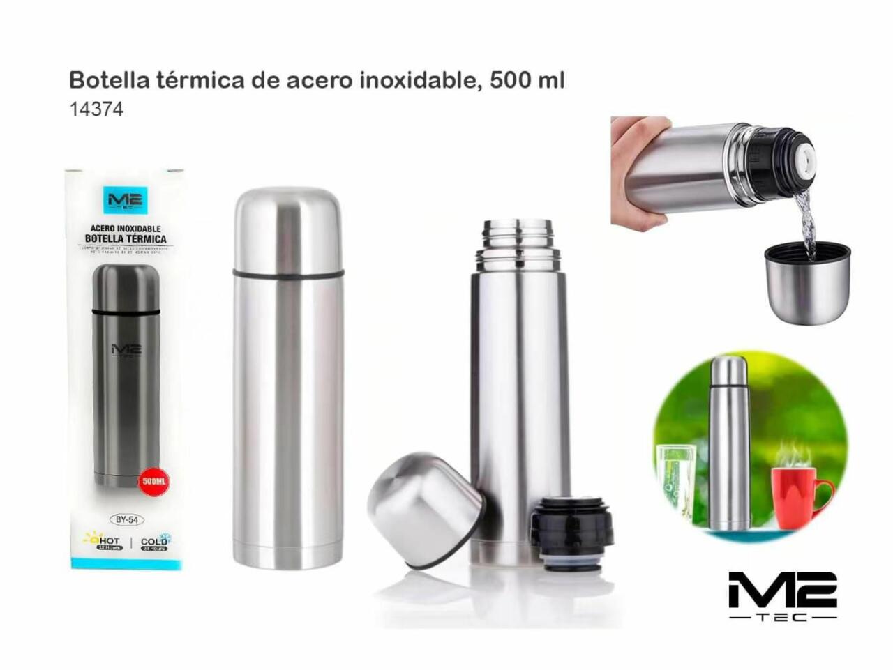 Botella Térmica de Acero Inoxidable 500ml