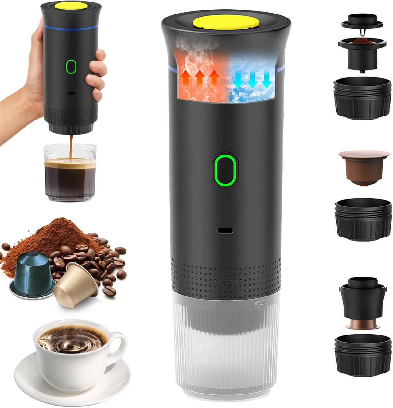 Cafetera Espresso Portátil 3 en 1
